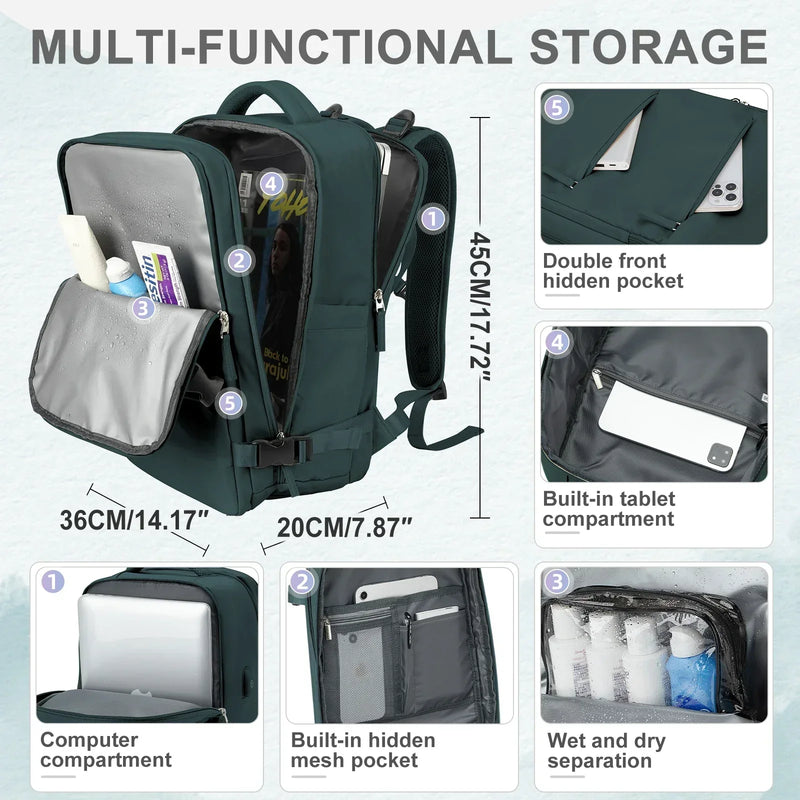 Unisex Cabin Size Travel Backpack-2
