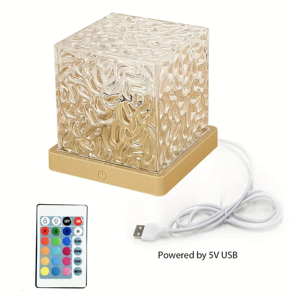 16-Color LED Ripple Night Light with Remote-0