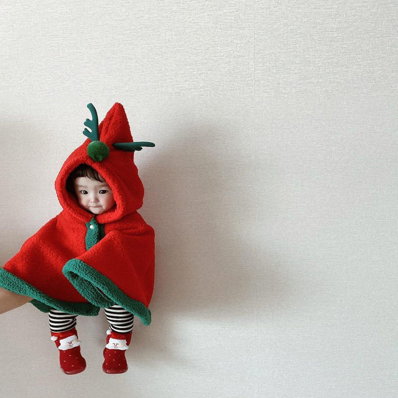 Baby Christmas Thickened Cape Cloak